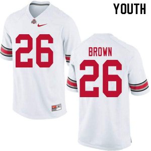 Youth Ohio State Buckeyes #26 Cameron Brown White Nike NCAA College Football Jersey Limited CRQ2344YM